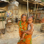 A Beautifully Dressed Lady in a Dhaka Slum (Photo Credit: Tithe Farhana)